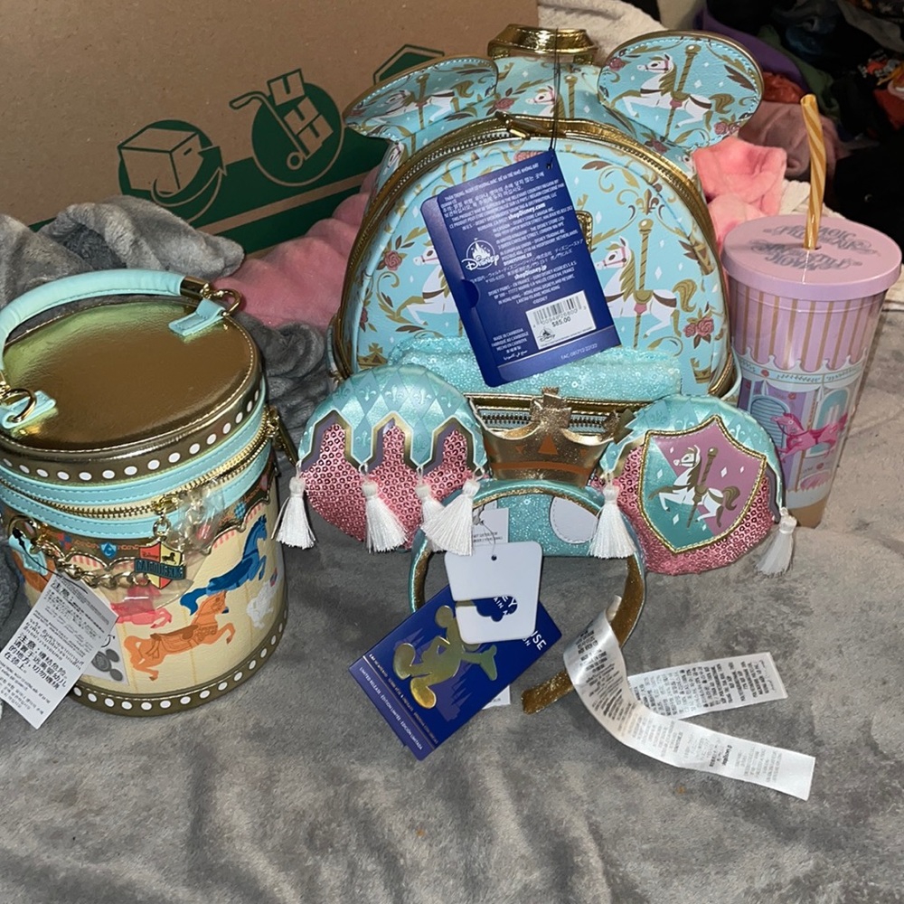 Disney parks Prince Charming royal carousel loungefly bundle